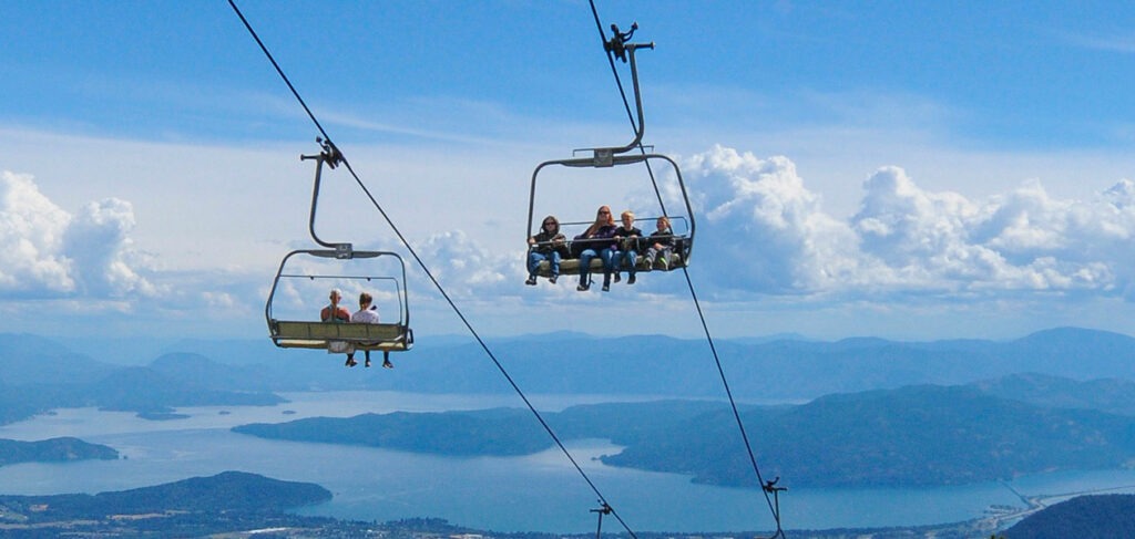 Families enjoying the diverse recreational activities in Sandpoint, Idaho.