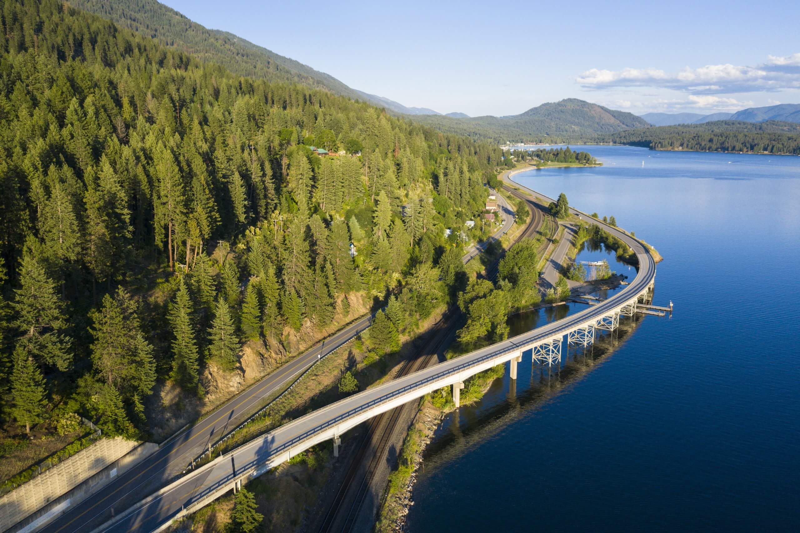 Explore the scenic beauty around Sandpoint, ID, starting your serene adventure on the Pend Oreille Scenic Byway.